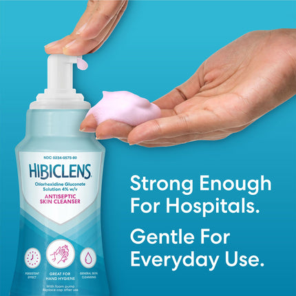 and Antiseptic Soap and Skin Cleanser – 8 oz with Foaming Pump – for Home and Hospital – 4% CHG