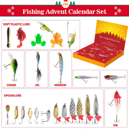 2026 Fishing Advent Calendar for Men & Teens, 24 Days Christmas Countdown