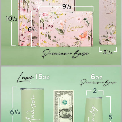 Sincerely, Me Personalized Bridesmaid Proposal Gift Set with Sage and Green Bridesmaid Gifts in Proposal Box (PB1)