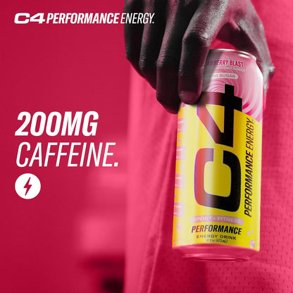 Performance Energy Drink | Strawberry Blast | Zero Sugar | 16 Fl Oz, 12 Pack - photo 4