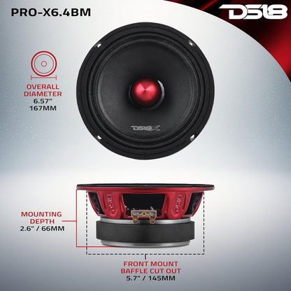 6.5-Inch Midrange Loudspeaker with Red Bullet, 4 Ohm - photo 4