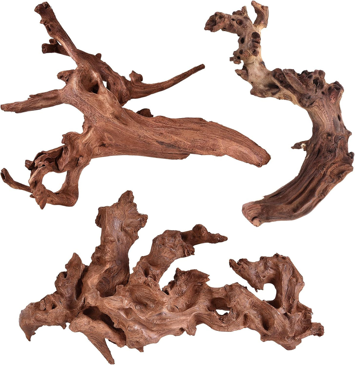 Natural Coral Driftwood Branches for Aquarium and Reptile Decor, 6-10 in., 3 Pieces