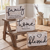 Mini Wooden Sign Farmhouse Shelf,Retro Color,4.25 x 2.76 x 0.59 in