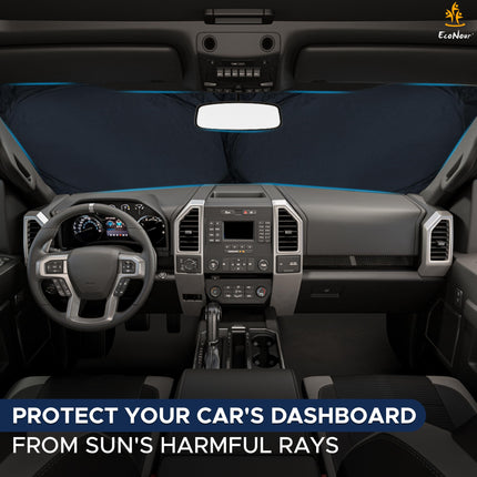 Truck Windshield Sun Shade, Sun Shield Protects Dashboard and Seats - photo 2