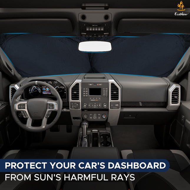 Truck Windshield Sun Shade, Sun Shield Protects Dashboard and Seats - photo 2