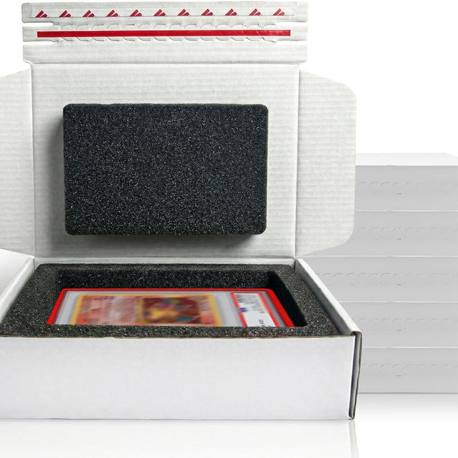 Graded Card Shipping Box with 360° Protective Foam Insert