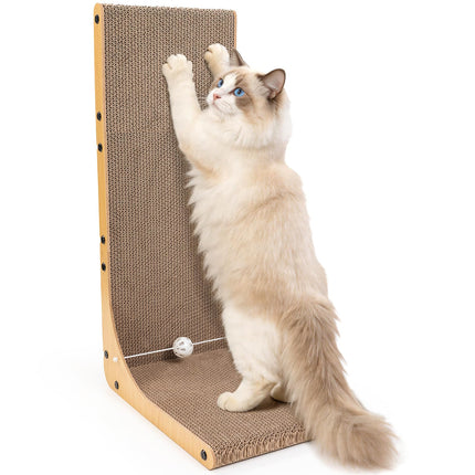 23.6 in L-Shaped Cardboard Cat Scratcher, 2-Pack for Indoor Cat