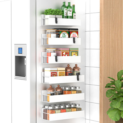 Metal Magnetic Spice Rack for Refrigerator Black, 4 Pack