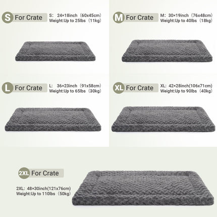 Alfombra de cama para perros lavable tamaño grande, almohadilla esponjosa para jaula de mascotas 42x28 XL