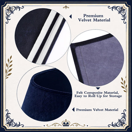 Navy Blue Velvet Christmas Tree Collar 24‘’ Tree Base Cover