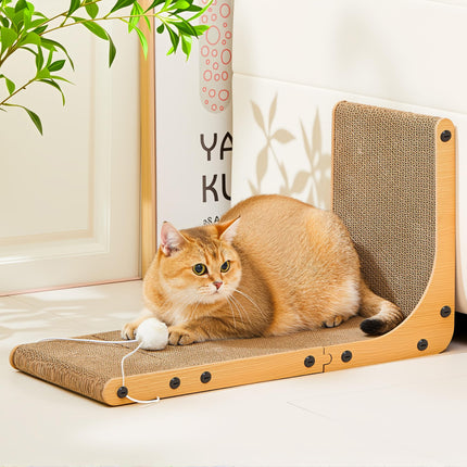 23.6 in L-Shaped Cardboard Cat Scratcher, 2-Pack for Indoor Cat