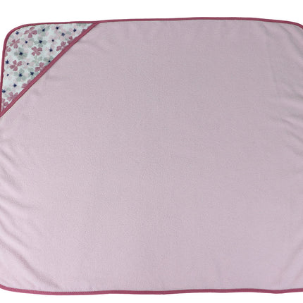 Buttons & Stitches Baby Girl 3 Pack Rolled/Carded Hooded Towels in Crisp Blossom Print (GS71728)