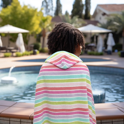 Hooded Bath Towel Wrap - 100% Cotton Soft Hooded Kids Towel