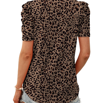 Summer Tops for Women Puff Sleeve Crewneck T Shirts Casual Blouses Spring Outfits Fashion Clothes
