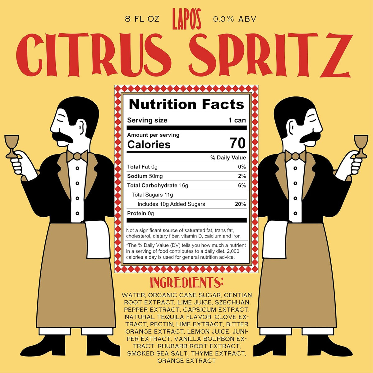 Citrus Spritz, Non Alcoholic Canned Cocktail, Mocktail for Party, Non-Alcoholic Spirits, Zero Proof - photo 2