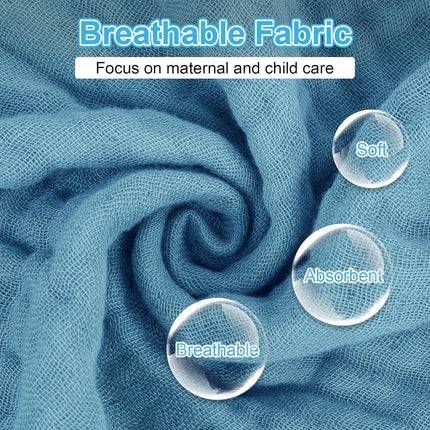Muslin Burp Cloths Soft and Breathable Burp Cloths Baby boy 6 Pack 10x20 inches It is a Must-Newborn Essentials and Baby Essentials (6, Blue-Green)