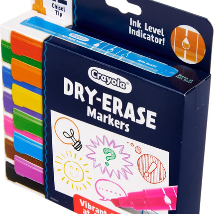 Crayola Take Note Dry Erase Markers for School (12ct) Essential Easter Basket Stuffers, Chisel Tip Whiteboard Markers, Spring Craft Supplies for Teachers, Low Odor