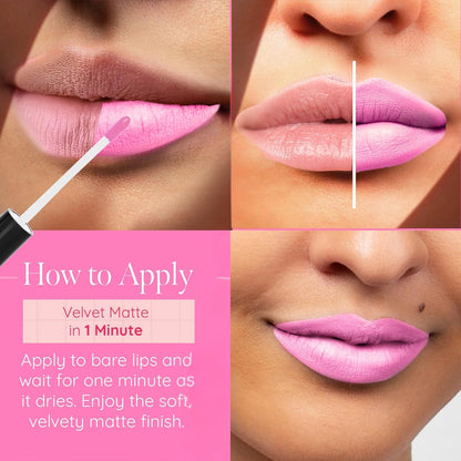 Matte Liquid Lipstick | Baby Pink Light Pink Lip Color - photo 5