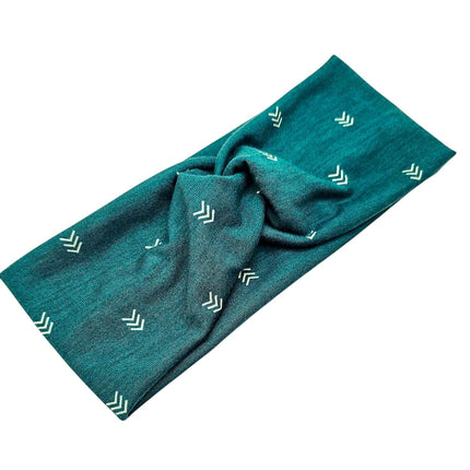 Soft Stretchy Headbands (One Size Fits Most), 1 Piece (Turquoise Chevron Arrows)