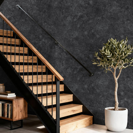 15.7'' x 118.1'' Concrete Wallpaper Peel and Stick - Grey Cement Wall Paper