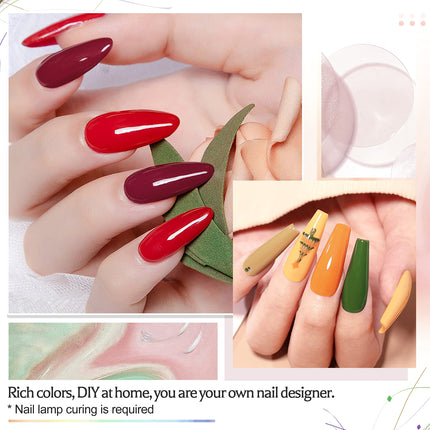 36 PCS Gel Nail Polish Set-32 Colors Gel Polish Kit Base Coat Glossy Matte and Glitter Top Coat Nail - photo 7