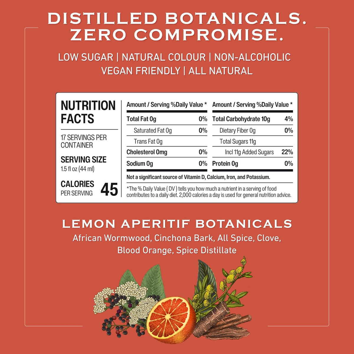 Blood Orange Non-Alcoholic Aperitif, 750ml - photo 2