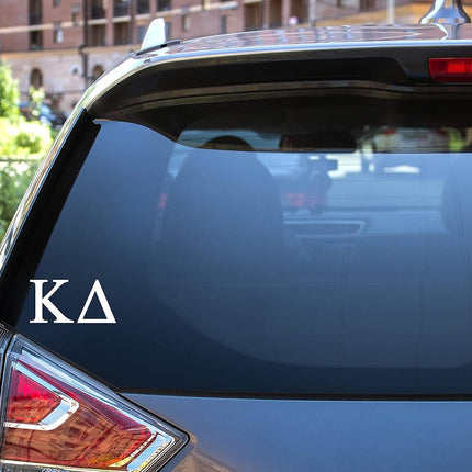 Kappa Delta Greek Sorority Sticker Decal, 2.5 Inches Tall, White