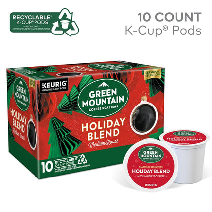 Green Mountain Coffee Roasters K-Cups, Holiday Blend, 10 Count
