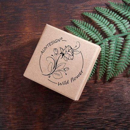 AUNTESIGN Forget-Me-Not and Queen Anne's Lace Pressed Wildflower Earrings | Pressed Flower Earrings | Handmade Drop and Dangle Earrings | Easter Gift for Woman