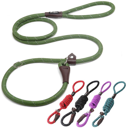 Durable Slip Lead Dog Leash, 6 FT x 1/2" Dog Training Leash, Black