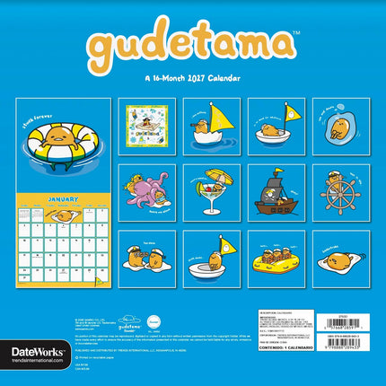 2027 Gudetama Wall Calendar