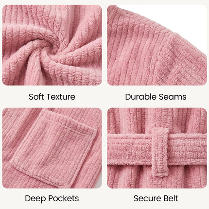 Hooded Bathrobes for Women, Soft Long Towel Robes for Women - Quick Dry yet Warm