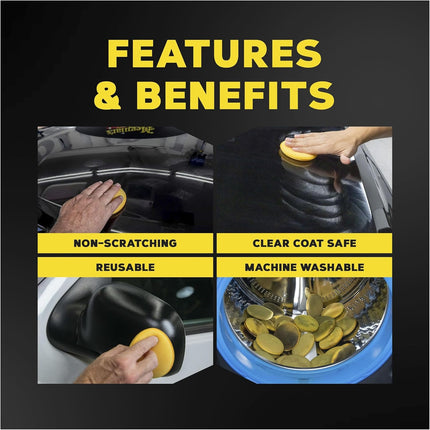 Meguiar's W0004 Supreme Shine 4" Foam Applicator Pads – 4 Pack
