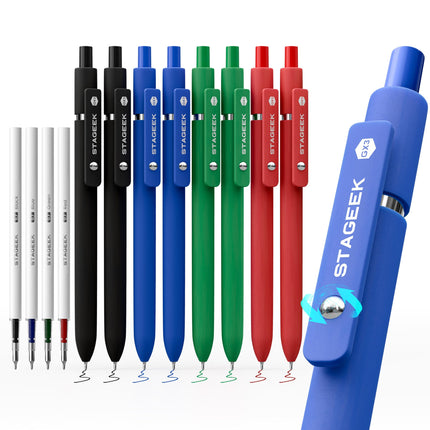 GX3 Blue Gel Pens, 6Pcs Quick Dry Smooth Writing Pen with 3 Refills
