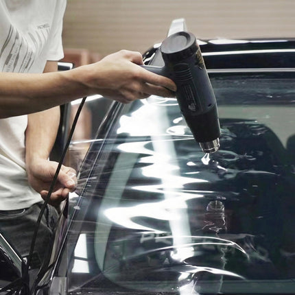 Kit de vinilo para envolver con pistola de calor, kit negro para autos y polarizado de ventanas