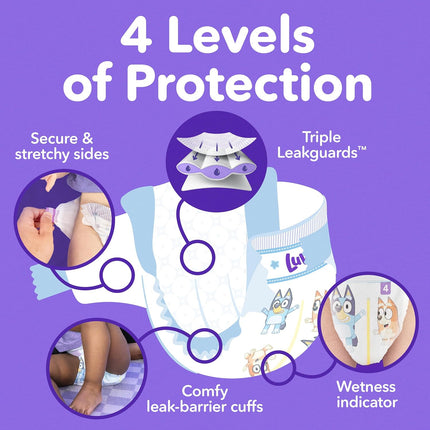 Luvs Diapers - Size 1, 116 Count, Bluey Platinum Protection Baby Diaper