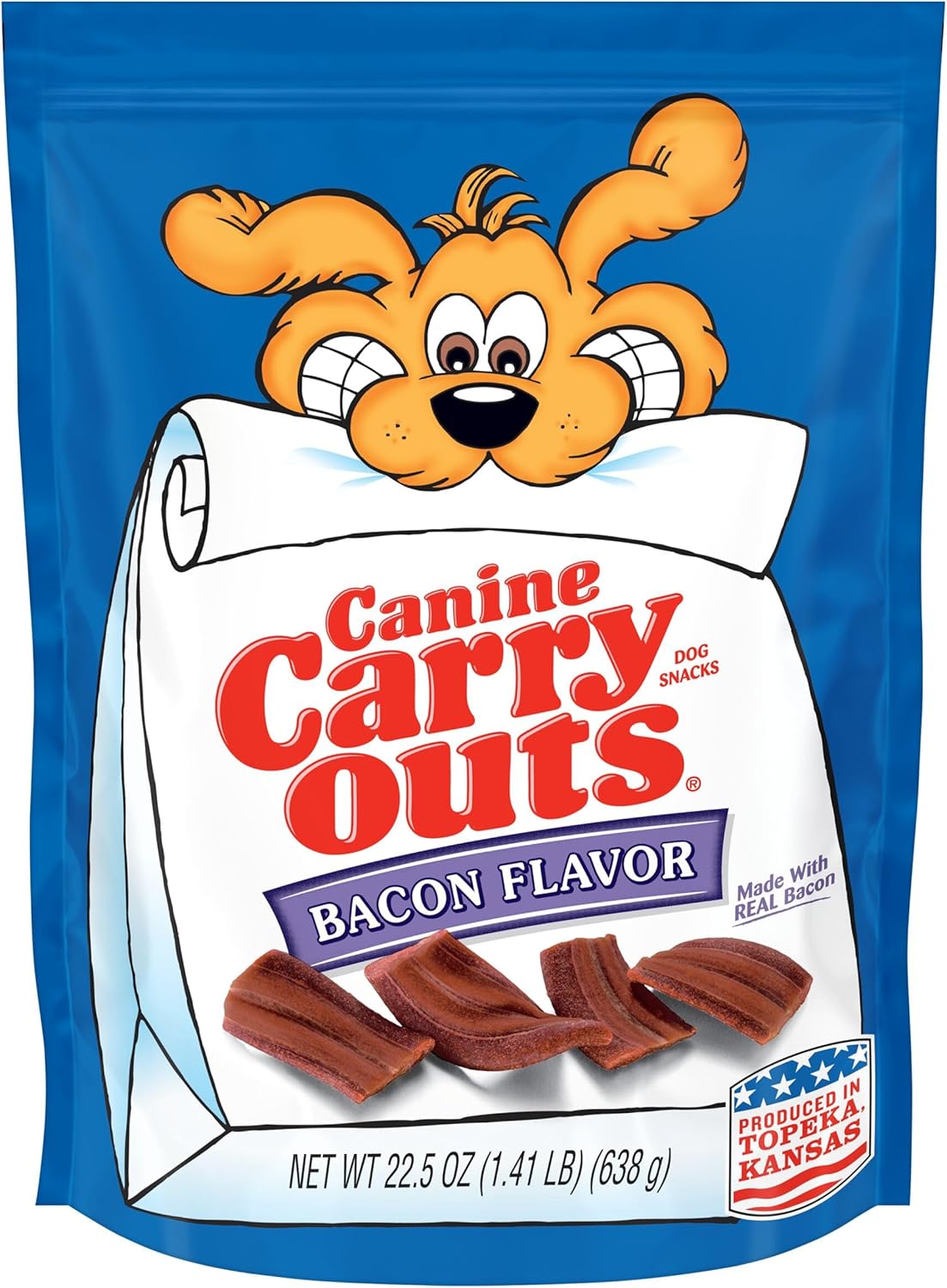 Dog Treats, Bacon Flavor, 22.5 Ounce (Pack of 4), Made with Real Bacon