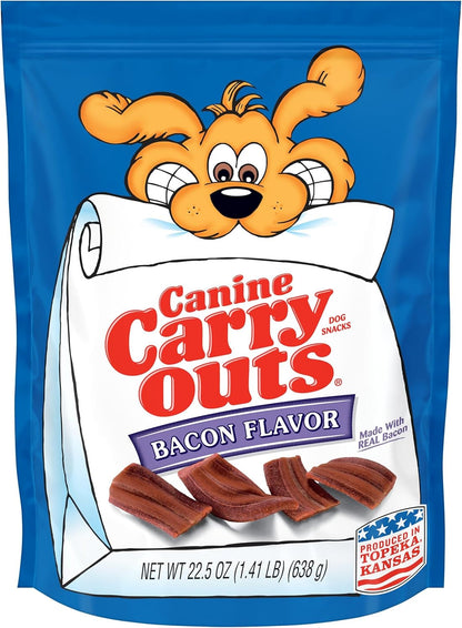 Dog Treats, Bacon Flavor, 22.5 Ounce (Pack of 4), Made with Real Bacon