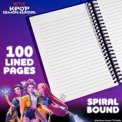 KPop Demon Hunters™ Journal – Huntr/x Edition, 100 Lined Pages, Notebook Measures 5.8 x 8.3, Official K Pop Demon Hunters Merch for K-Pop Fans, Students, Teens