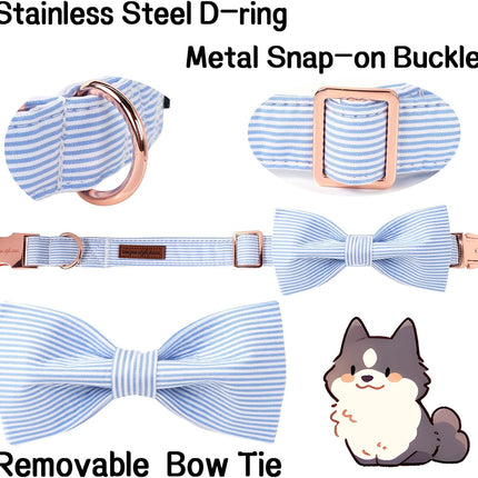 Unique Style Paws Pet Soft &Comfy Bowtie Dog Collar and Cat Collar Pet Gift for Dogs and Cats 6 Size and 7 Patterns