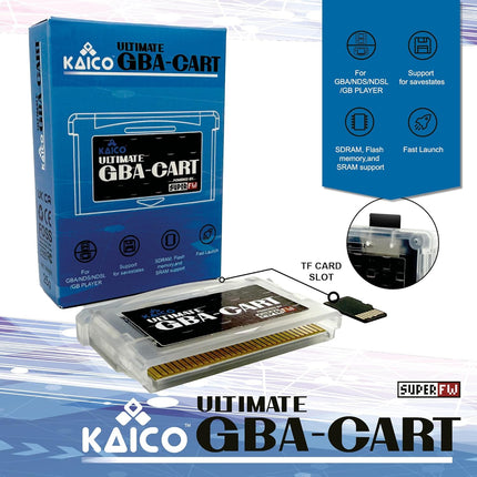Kaico Edition SuperChis GBA Flash Cart – Open Source GBA Flash Cartridge for Game Boy Advance, GBA SP, Nintendo DS & DS Lite – Fast Launch, Save State Support