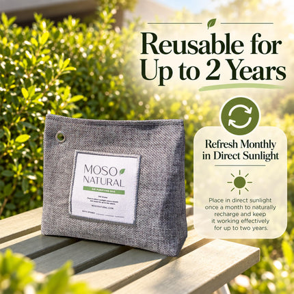 Air Purifying Bag 600g, Premium Charcoal Odor Absorber