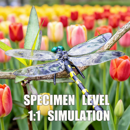 4PCS Dragonfly Clip, 3D Fake Dragonfly Clips to Keep B ugs Away,Artificial Dragon Fly for Deer and Horse,Fly Scare Devices for Indoor Outdoor