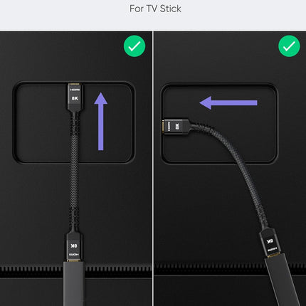 8K 4K HDMI Extender - 0.5FT, Ultra High Speed HDMI Adapter Male to Female, Compatible with PS5, Roku Stick, Blu Ray Player, HDTV, Laptop