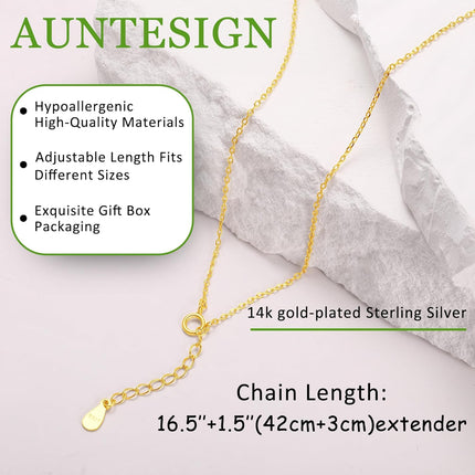 AUNTESIGN Forget-Me-Not and Queen Anne's Lace Pressed Wildflower Necklace | Birth Month Real Flower Necklace | Gold/Silver Pressed Flower Jewelry | Easter Gift For Her