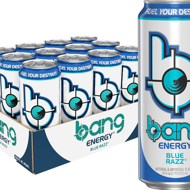 Energy Blue Razz, Sugar-Free Energy Drink, 16-Ounce