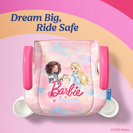2.0 Backless Booster Car Seat, Barbie Painterly, Travel Booster Seat for Children Ages 4-10, Weight 40-100 Pounds and Height up to 57 Inches