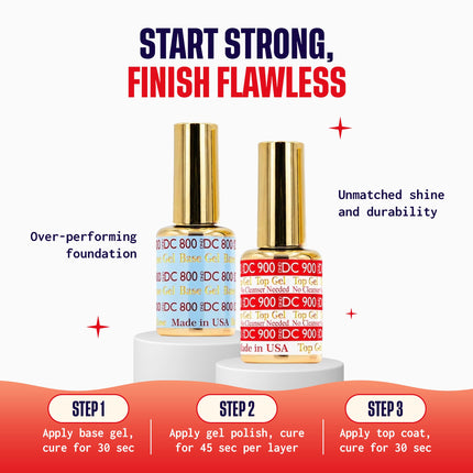 DND Base Gel & Top Gel No Cleanse Duo