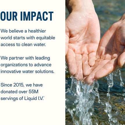Liquid IV Hydration Multiplier - mixing with water preparation