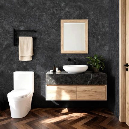 15.7'' x 118.1'' Concrete Wallpaper Peel and Stick - Grey Cement Wall Paper